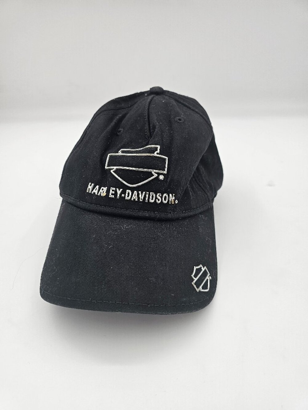 Black Harley Davison Adjustable Hat
